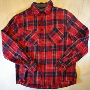 Coleman‎ Plaid Red Flannel Cotton Shirt Size M Men’s Outdoors Camping
